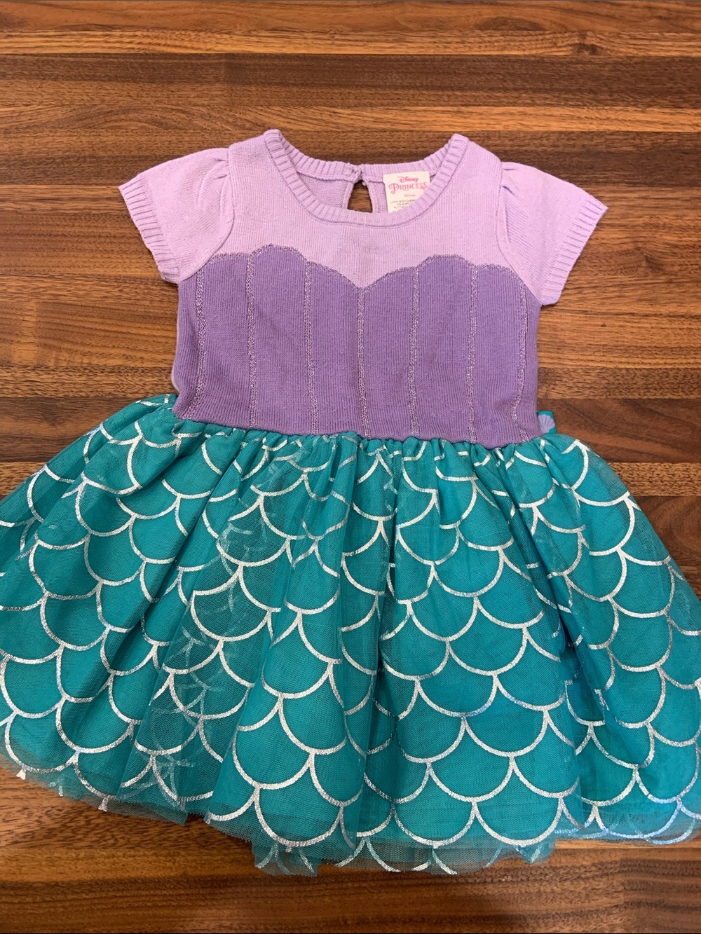 Disney Ariel Toddler Sweater Knit Tulle Mermaid Dress - 2T